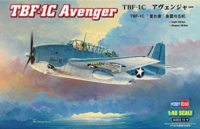 HOBBY BOSS Maquette avion  Grumman TBF-1C Avenger- 1/48 - Maquette d'a