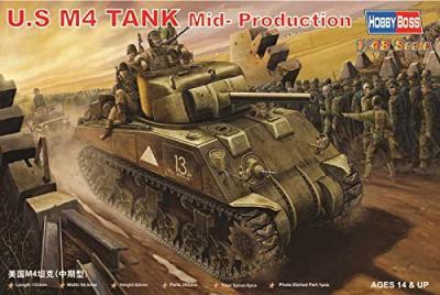 HOBBY BOSS Maquette  US M4A1 (mod&egrave;le interm&eacute;diaire) - 1/48 - Maquette