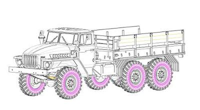  Maquette camion Hobby Boss Russian URAL-4320 Truck-1/72 - Maquette de