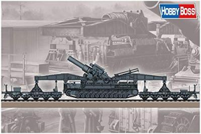  German Karl-geraet 040/041 On Railway Transport Carrier - 1:72e -