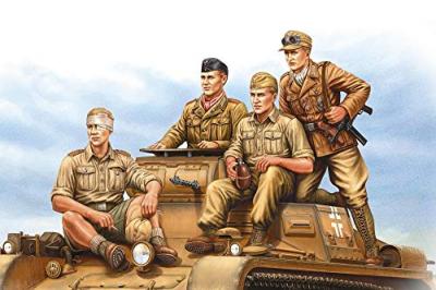  Figurine Hobby Boss Equipage Panzer Allemand Tropical- 1/35 - Figurin