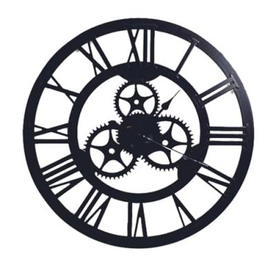 The Home Deco Factory - Horloge avec engrenage 70 cm