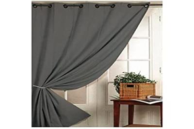 Rideau 100% Occultant Ignifug&eacute; M1 Non Feu Gris - Gris - 140 x 260 cm