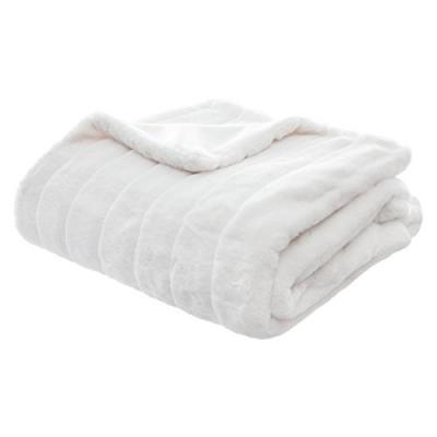 PARIS PRIX Cr&eacute;ateur d'int&eacute;rieur - Plaid Fourrure ""Manoir"" 180x230cm Blanc