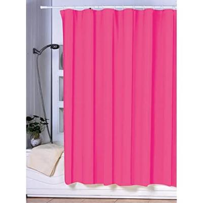 GENERIQUE MSV Rideau de douche Plastique PVA 180x200cm Fuschia - Anneaux inclus