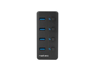 NATEC HUB  Mantis 2 USB 3.0 4 Ports on Off avec Alimentation