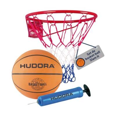 HUDORA  Slam it Set de Basketball Mixte Enfant, Multicolore