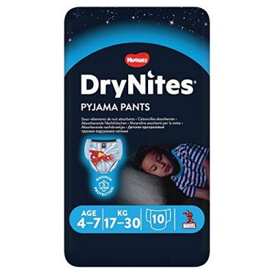 HUGGIES  DryNites pour gar&ccedil;ons de 4 &agrave; 7 ans, 10 couches