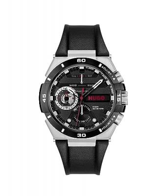 HUGO Montre Homme  Casual 1530336 - Bracelet Cuir Noir