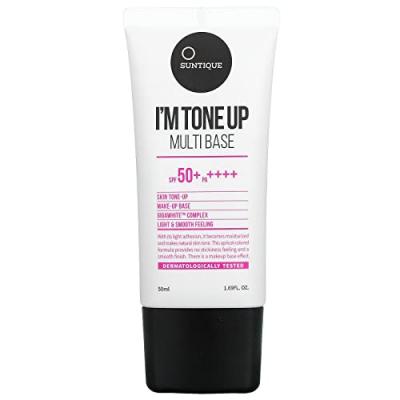 SUNTIQUE  Cr&egrave;me Solaire Teint&eacute;e I'M Tone Up Multi Base Spf 50+ 50 ml