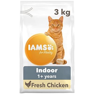 IAMS  for Vitality Cat Food for Indoor Cats with Fresh Chicken, 3 kg