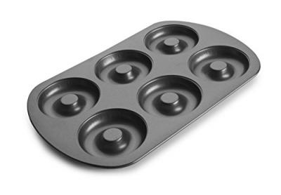 IBILI  827300 Moule Antiadh&eacute;sif Doughnut 6 Cavit&eacute;s Acier 8 cm