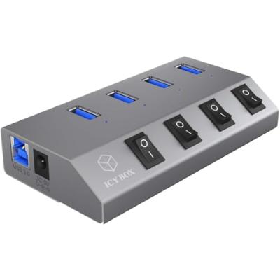 ICY BOX  #60153, IB-HUB1405 Hub USB 3.0
