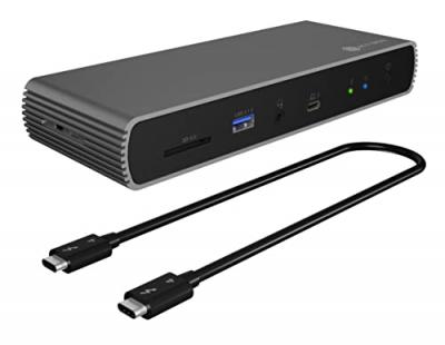 ICY BOX  IB-DK8801-TB4 Avec fil Thunderbolt 4 Anthracite, Noir - Neuf