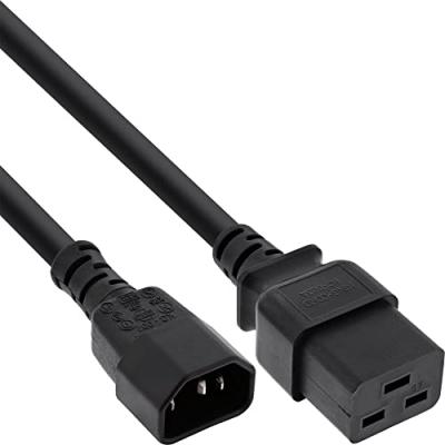 INLINE  C&acirc;ble d'alimentation IEC 60320 C14 pour IEC 60320 C19 10 A 1 m noir