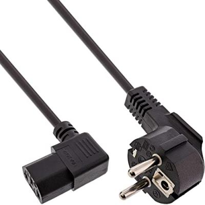 INTOS ELECTRONIC AG Coud&eacute; coud&eacute; inline&reg; cordon d'alimentation, antichoc iec droit connecteur c13, 1m, noir