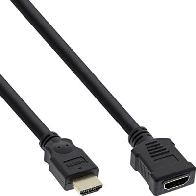 INLINE High Speed - C&acirc;ble de rallonge HDMI - HDMI m&acirc;le pour HDMI femelle - 2 m - noir