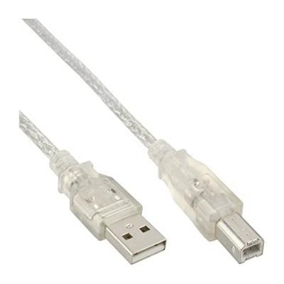 INTOS ELECTRONIC AG C&acirc;ble usb 2.0, inline&reg;, a &agrave; b, transparent, 7m
