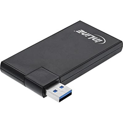 INLINE  35391 180 Twist Hub USB 3.0 4 Ports pivotant Noir