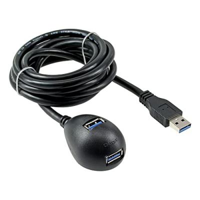 INLINE C&acirc;ble &reg; usb 3.0 type a m&acirc;le &agrave; a femelle + alimentation avec support noir 2m