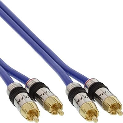 INLINE  89705P C&acirc;ble audio RCA Contacts dor&eacute;s 2x RCA M/M 5 m
