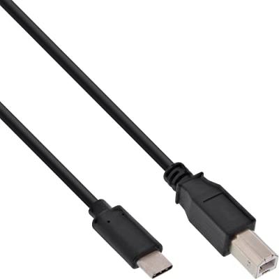 INLINE C&acirc;ble usb 2.0 &reg;, type c m&acirc;le &agrave; b m&acirc;le, noir, 3 m