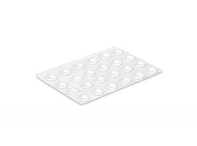INOFIX Patin protecteur antichoc adh&eacute;sif transparent D: 8 mm - lot de 24