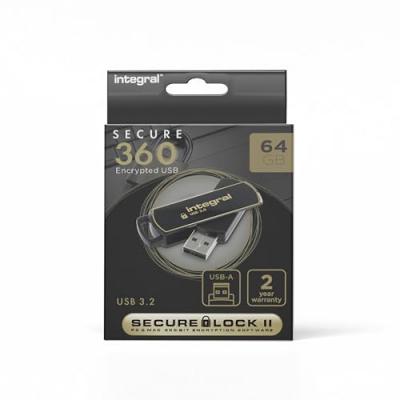 INTEGRAL  Secure 360 - cl&eacute; USB - 64 Go 