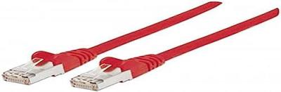 IC INTRACOM Intellinet Network Patch Cable, Cat6, 10m, Red, Copper, S/FTP, LSOH / LSZH, PVC, RJ45, Gold Plated Contacts, Snagless, Booted, Lifetime Warranty, Polybag - Cordon de raccordement - RJ-45 (M) pour