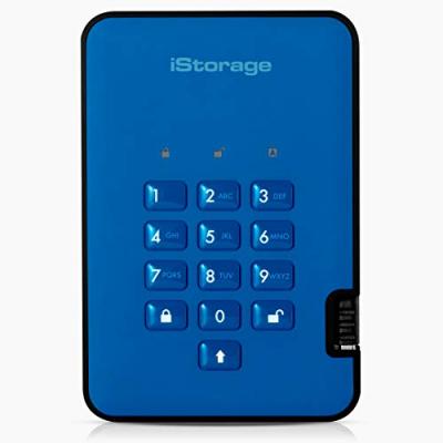 ISTORAGE Disque Dur externe -  - diskAshur2 HDD USB 3.2 Gen1 Type A - 2To / Bleu 
