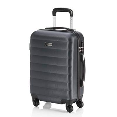 ITACA . Mallette de voyage &agrave; 4 roues 71250 anthracite -55x38x20cm