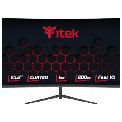 ITEK Ecran incurv&eacute; 24'  GGC Full HD (Noir) 200Hz 