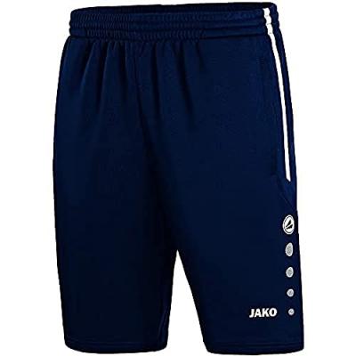 JAKO - Short D'Entra&icirc;nement Actif, Mixte, Marine/Blanc, XXL