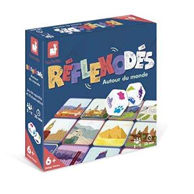 JURATOYS Jeu de soci&eacute;t&eacute; enfant JANOD R&eacute;flexod&eacute; Autour Du Monde - D&egrave;s 6 ans bleu
