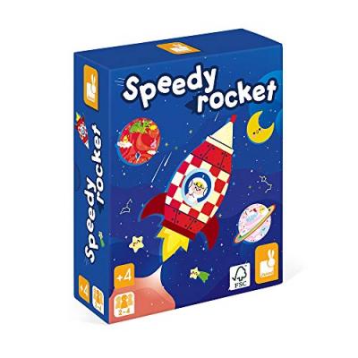 JANOD  - Speedy Rocket - Childrens Board Game - FSC- Certified Game of Skill - Ages 4 and up - J02635