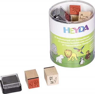 HEYDA  kit de timbres &agrave; motifs aminaux de zoo, en boite 204888491