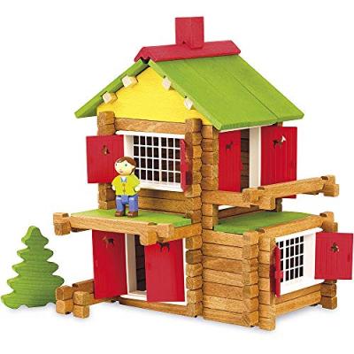 JEUJURA  Mon chalet en bois - 135 pieces - Coffret en bois