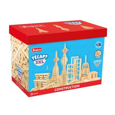 JEUJURA  - 8324- Jeux de Construction-Tecap Baril de Planchettes 3XL - 500 Pieces