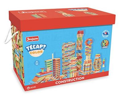 JEUJURA  - 8339- Jeux de Construction-Tecap Baril de Planchettes Color - 500 Pieces