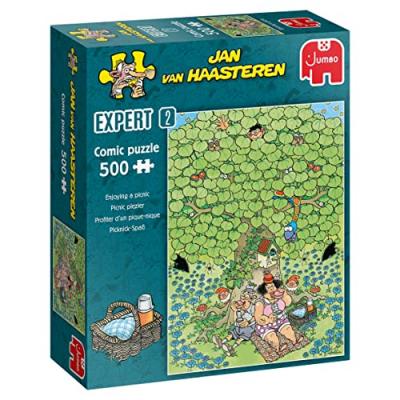  JUMBO- Expert 2-Enjoying a Picnic (500 pi&egrave;ces) Puzzle Jigsaw, 20090, Multicolore
