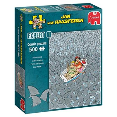  JUMBO- Shark Mania (500 pi&egrave;ces) Puzzle, 20089, Multicolore