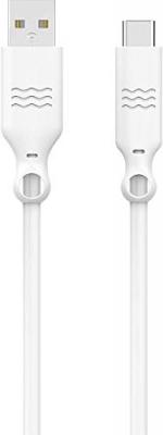 BIGBEN CONNECTED Just Green C&acirc;ble USB-C vers USB - Recyclable - 3A - 1.2 m&egrave;tres - Blanc