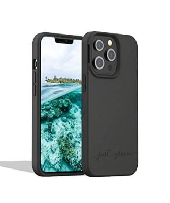 JUST GREEN Coque Biod&eacute;gradable Noire pour iPhone 13 Pro  - Neuf