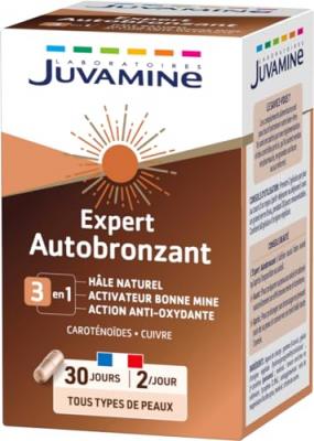 JUVAMINE Compl&eacute;ment Alimentaire Expert Auto Bronzant 3en1  - La Boite De 60 G&eacute;lules