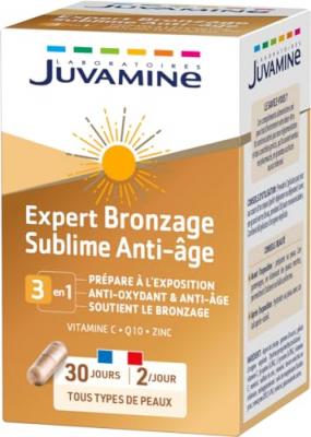 JUVAMINE Compl&eacute;ment Alimentaire Expert Bronzage Sublime Anti-age 3en1  - La Boite De 60 G&eacute;lules