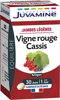 JUVAMINE  Vigne Rouge Cassis Jambes L&eacute;g&egrave;res 30 Comprim&eacute;s - Pot 30 comprim&eacute;s