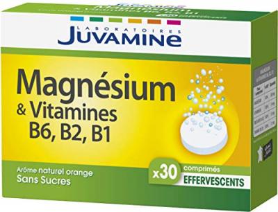 JUVAMINE Magnesium & Vitamines B6 B2 B1 30 Comprimes Effervescents 