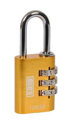 KASP Cadenas  K10530YELD jaune avec serrure &agrave; combinaison