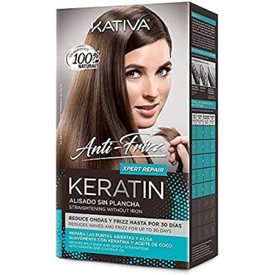 KATIVA Traitement Capillaire Lissant Keratin Anti-frizz Post  (3 pcs)