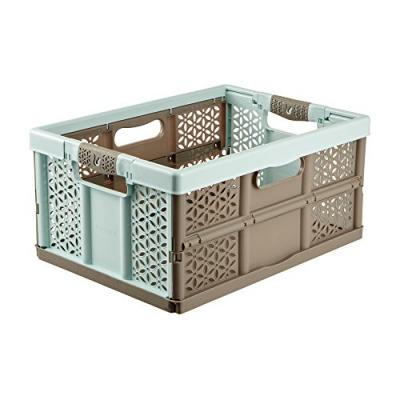  Panier &agrave; provisions pliable Lea 32l Marron-Menthe 1029 Keeeper